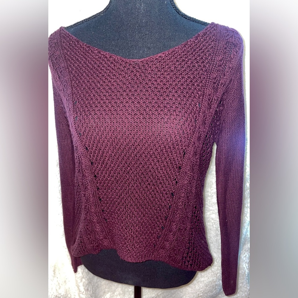 Charolette Russe Maroon Hi-Low Sweater